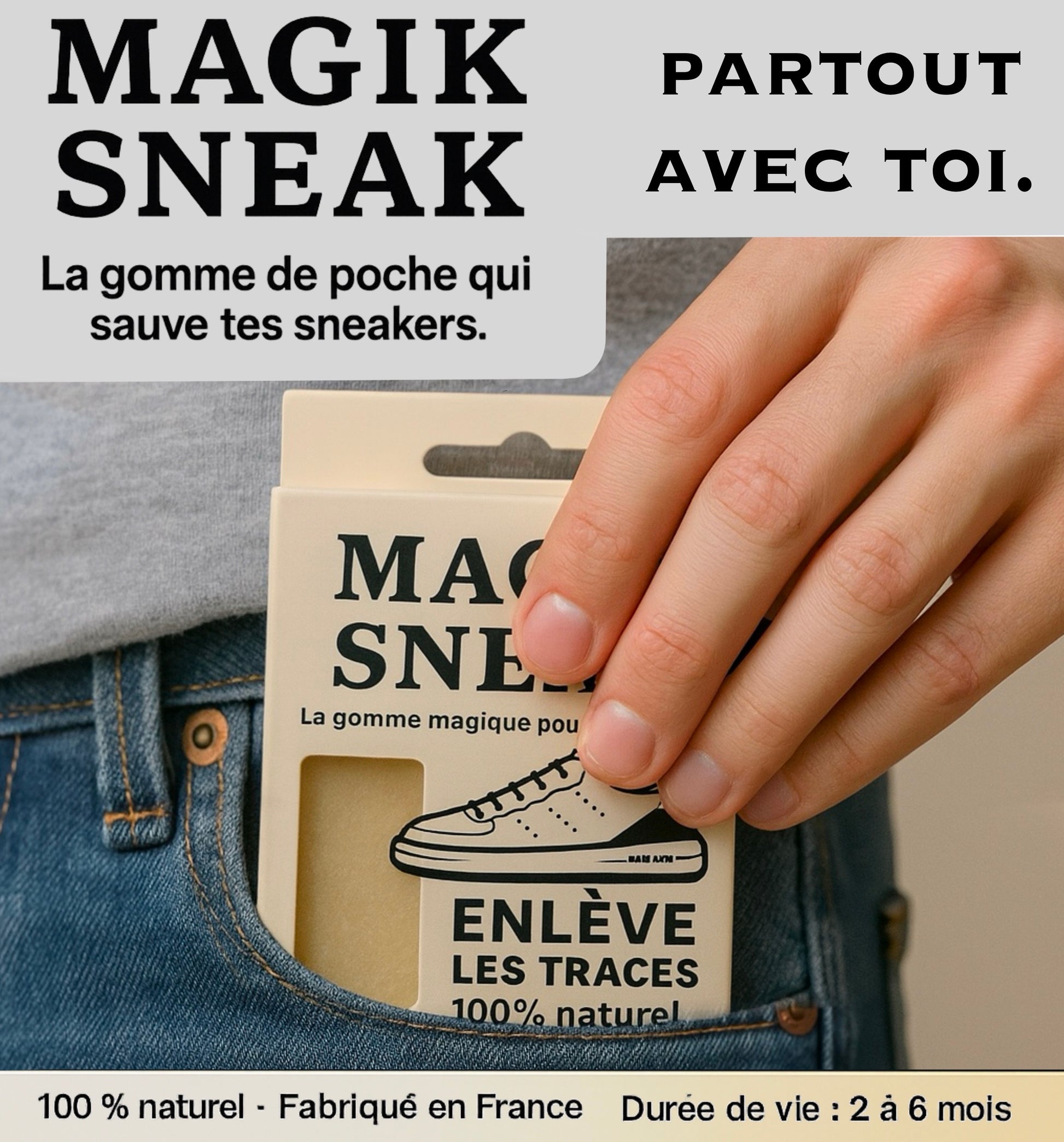 +2 GOMME NETTOYANTE POUR SNEAKERS – MAGIKSNEAK®